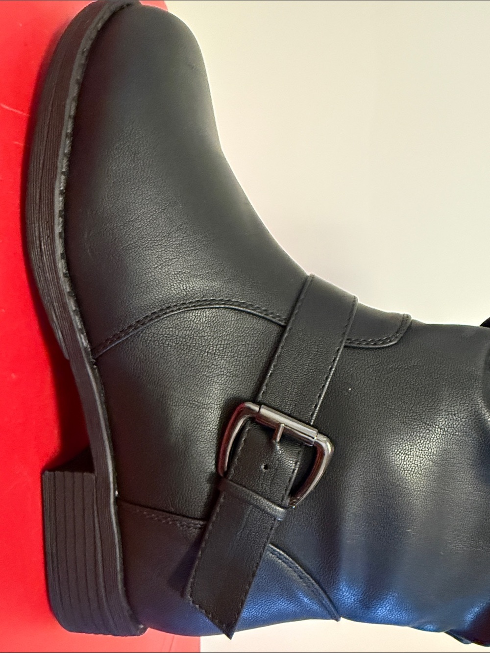 Black Boots with Buckle Detail